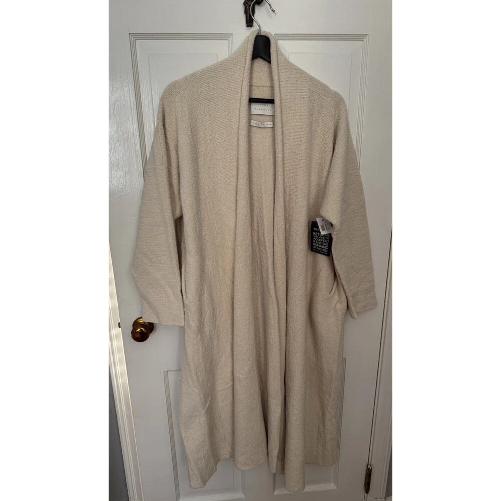NWT Lauren Manoogian Uzbek Pima Cotton Blend Cardigan Cream - 2 - Picture 5 of 14